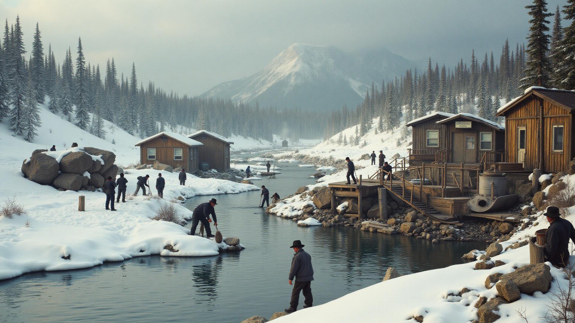 Klondike era gold mining operations